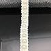 FQTANJU 5 Yards Faux Pearls Lace Ribbon Applique Pearl Fringe for Wedding Party Decoration, Home Deco, Lamp Shade, Costume, Lvory.