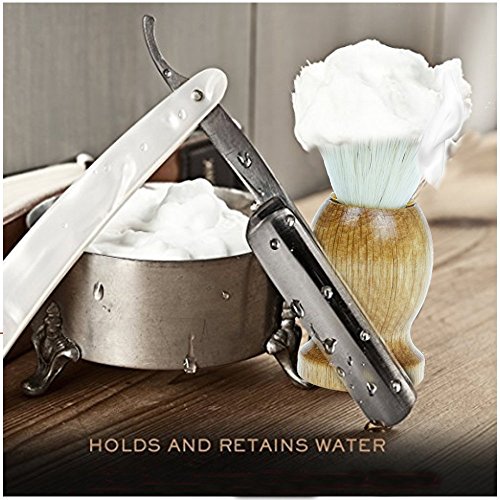 Dachshaar Rasierpinsel,JUSTIME Badger Shaving Brush Dachshaar Männer Rasierpinsel Holzfarbe Rasierpinsel,100% Dachshaar für die perfekte Rasur