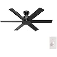 Hunter 52 inch Outdoor or Indoor Ceiling Fan No Light - Black Ceiling Fan without Light, For Patio, Porch, Garage, or Living 