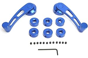 Gorgeri 2Pcs Window Crank, Alloy Window Handle Riser Winder Crank Handle Fit for Car(Blue)