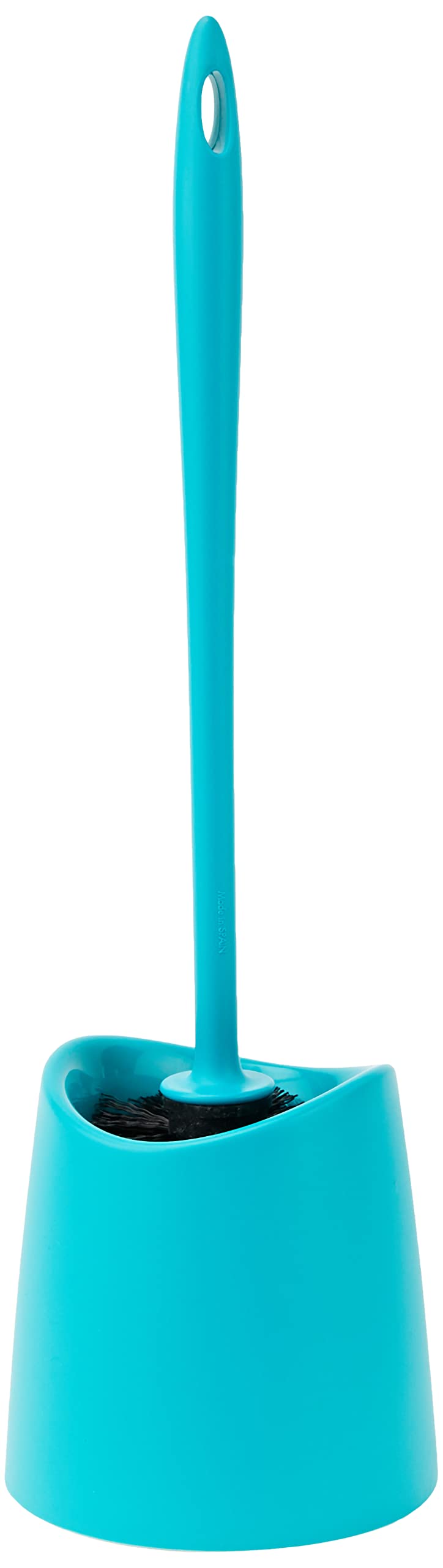 TATAY Toilet Brush | Durable Materials | Modern Design | Fixed and Long-Lasting Brush for Hygienic Cleaning | Multiple Bathroom Brush Colors | Made in Spain | 12 x 12 x 38 cm – Turquoise — image 1