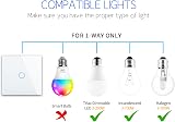 CNBINGO 2-Way Dimmer Switch for LED Lights 1-Gang 240V 200W Touch Glass view 6