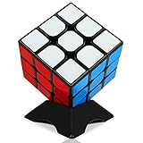 Speed Cube 3x3 VFunix Updated Structure and Vivid Colors Puzzle Cube with Cube Stand - Stickered Edition