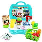 Baby Cash Register Toy Toddler Plastic Supermarket Cashier Organizer Kids Toy 23 PCS