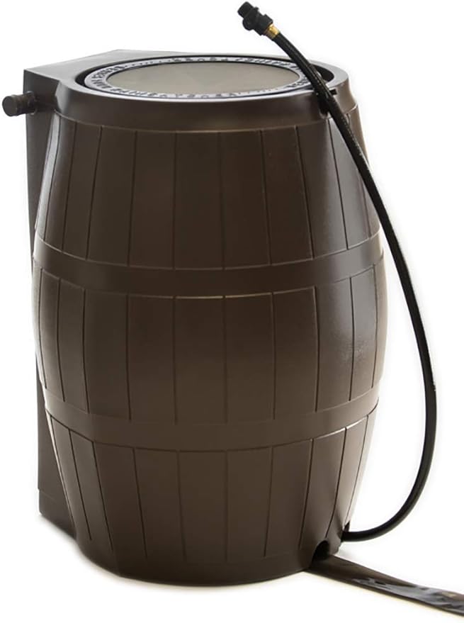 Yimby Flat Back Rain Barrel 50 Gallon Amazon.co.uk Garden & Outdoors