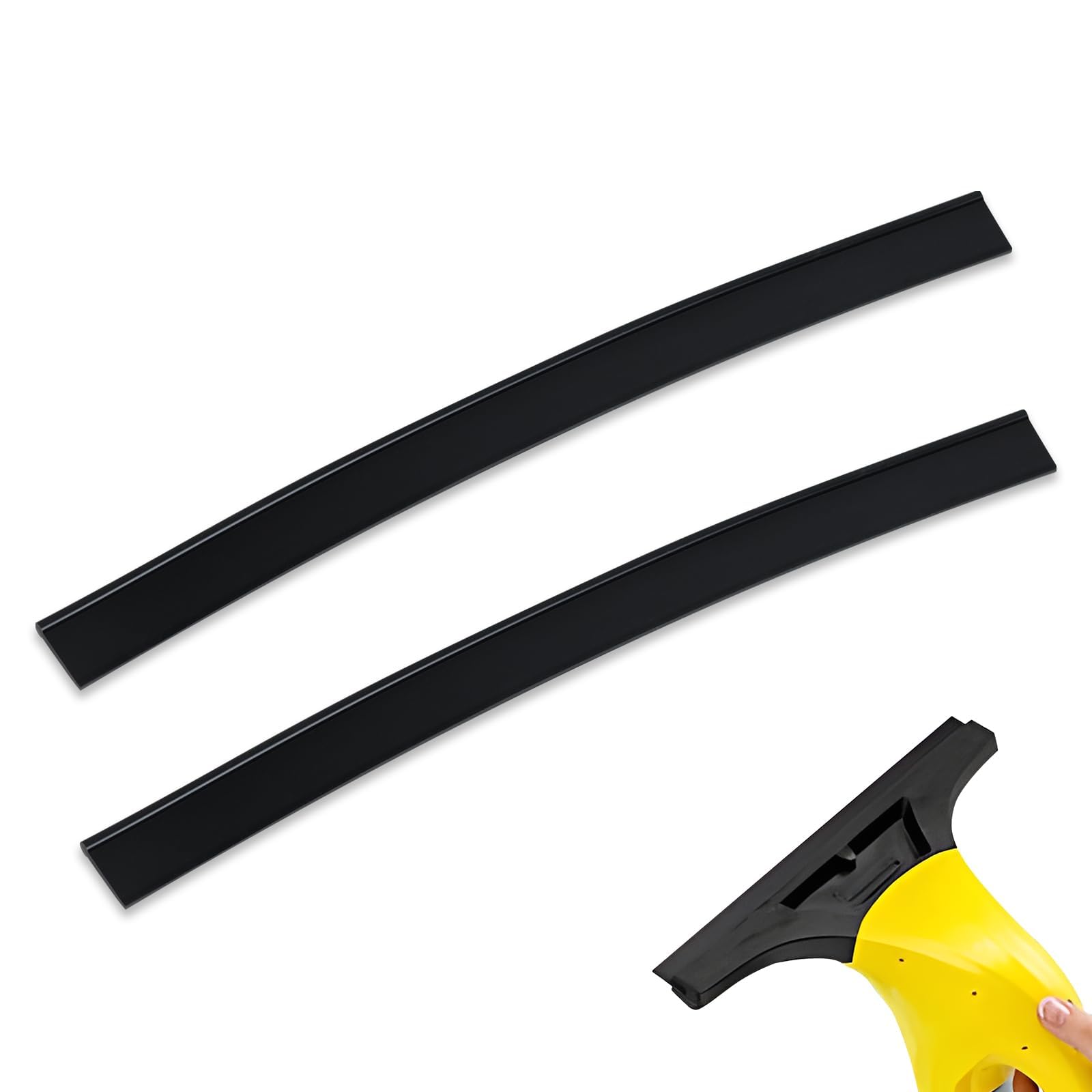 2 Pcs Replacement Rubber Lips for Karcher Window Vac Blades Large 280MM Professional Window Squeegee Rubber Replacement Blades Accessories Compatible with WV1 WV2 WV5 WV50 WV55 WV60 WV75
