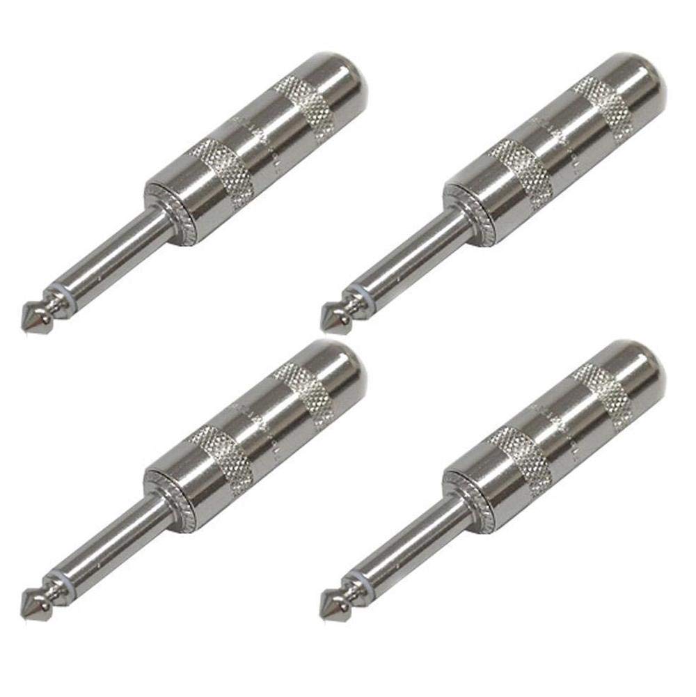 (4 Pack) Switchcraft 280 1/4 6.35 mm 2-Conductor