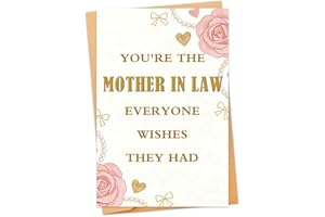 Mother in Law Mothers Day Card from Daughter Son in Law, Mother-in-Law Mother's Day Gifts for Mominlaw Motherinlaw Birthday C