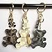 HEIMAXING Leather Tassel Bear Keychain, Baby Bear Keychain Key Chain Rings for Women Girls