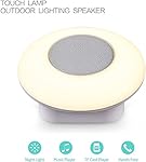 LUJII LED Portable Wireless Bluetooth Speaker, With Smart Touch Colorful Changing Dimmable Lamp/Night Light. Hands-Free Speakerphone,TF Card Supported AUX Input Music Player, FM radio, SOS light.