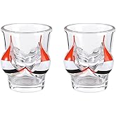Ibluelover 2 Pieces Shot Glasses Bikini Bust 3D Shot Glass Funny Body Shape Wine Glasses Transparent 53ml Beverage Cups Glassware Bar Decoration Cup Bachelor Party Cocktail Whiskey Glass