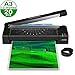 Laminating Machine, A3 Laminator Machine, 13 inches, 20 Laminating Pouches, Paper Cutter, Corner Rounder, Thermal Laminator for Home School Office Use, Black