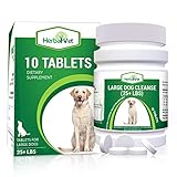 HerbalVet Natural Dog Dewormer Alternative for All Dogs | 10 Tablets, Works for Puppies, Intestine Cleanse| Helpful E-Book Included
