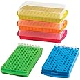Heathrow Scientific HS2345A Reversible Tube Rack 96 Well, Polypropylene, Assorted Colors Set (Set of 5)