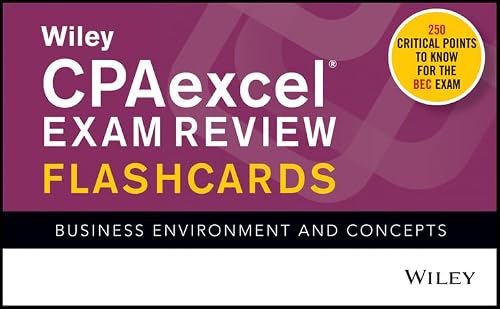 Wiley CPAexcel Exam Review 2019 Flashcards: Business Environment 