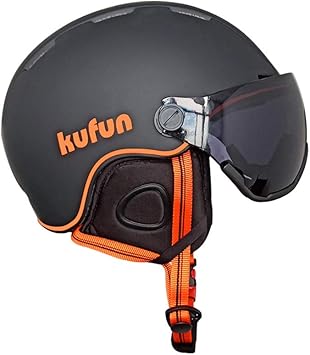 Amazon Kufun スキー ヘルメット スキーゴーグル スノーボード バイザーヘルメット 大人用 ジュニア 調節可能 レディース スキーヘルメット スノーボードヘルメット 男女兼用 子供用 ブラック M 55 58cm Kufun スポーツ アウトドア