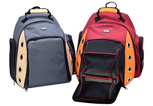 image for EXPAWLORER Multiple Deluxe Dog Carrier Mesh Travel Backpack Double Sho
