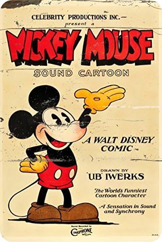 METAL SIGN Classic Mickey Mouse Cartoon POSTER Amazing Decor Wall BED Children Rusted