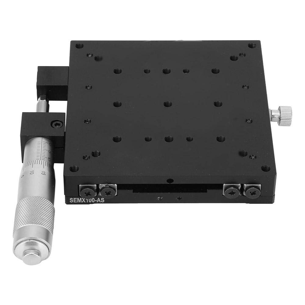 SEMX100-AS X Linear Stage, 100x100mm X Micrometer Manual Precision Linear Translation Stage Platform X Axis Linear Stage Cross Roller Guide