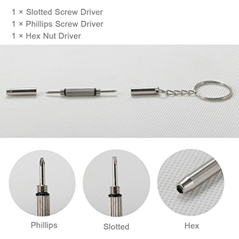 Eyeglass Sunglass Repair Kit Screws Tweezers Screwdriver Tiny Micro