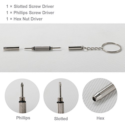 image for bayite Eyeglass Sunglass Repair Kit with Screws Tweezers Screwdriver T