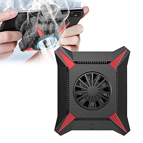 TEEPAO Water-Cooled Mobile Phone Radiator, Portable Semiconductor Refrigeration Phone Cooler for All Games, USB Personal Phone Cooling Fan Case for iPhone/Android - Black
