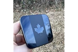 eVerHITCH Canada Metal Flag Hitch Cover Plug (Fits 2" Receiver, Black)