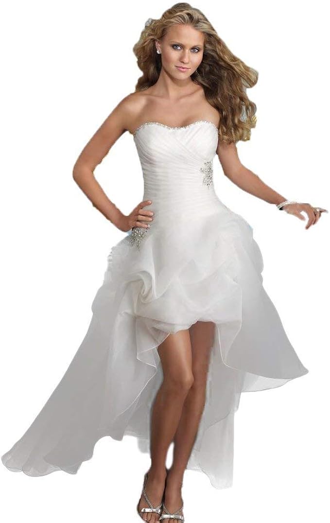 Senza Spalline Da Sposa Strascico Vestiti Di Moda D Epoca Taglie Comode Abito Da Sposa Delle Signore Dolci Abiti Brevi Vestiti Da Sposa Da Sposa Ragazza Amazon It Abbigliamento