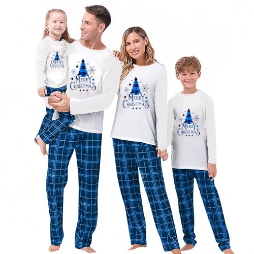 ZJKESDIOAW Matching Christmas Pyjamas Matching Christmas Pjs for Family 2025 Mens Womens Kids Xmas Pyjamas Sets，XXL