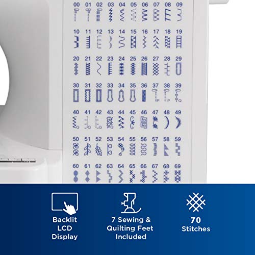 Brother Sewing And Quilting Machine, CE7070PRW, Project Runway, 70