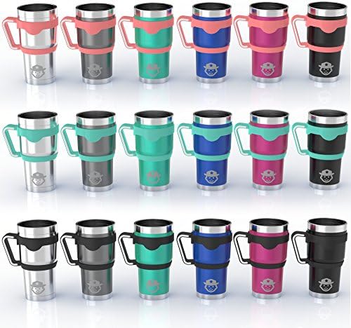Pink Handle for 30 oz Stainless Steel Tumbler by SheriffDrink - Fits Yeti Rambler, Sic, Rtic and More! + 4 Bonus Ebooks!
