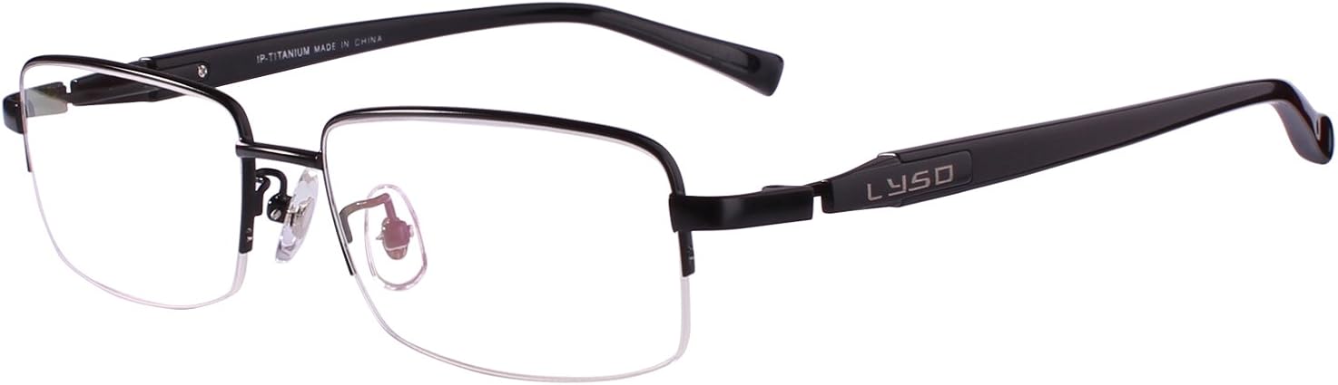plastic half rim eyeglasses