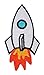 Cute Rocket Space DIY Embroidered Sew Iron on Patch RK-001