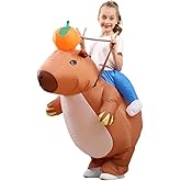 YEJINCUN Inflatable Costumes for Kids Capybara Halloween Inflatable Costume for Girls Boys, Brown
