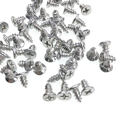 JZK 200 x Edelstahl Flachkopf Kreuzschlitz Holzschraube M4 x 8 mm Befestigungsschrauben selbstschneidende Schrauben – Bild 5