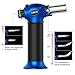 LUCKEA Blow Torch Lighter Kitchen Butane Culinary Torch Chef Cooking Torch Refillable Adjustable Flame Lighter with Two Type of Flame and Safety Lock and for Crème Brûlée, BBQ and Baking - Blue