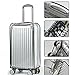 GigabitBest Suitcase Covers for Luggage – TSA Approved Clear PVC Luggage Protector Cover, Thick Transparent Waterproof Sleeve with Large Velcro, Fits 23