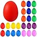 24PCS Plastic Egg Shakers Percussion Musical Egg Maracas Toys Music Learning DIY Painting(8 Colors)