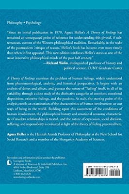 A Theory Of Feelings Agnes Heller 9780739129678 Amazon - 