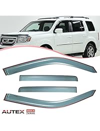 Autex 4pcs original Ventana Visera Para 09   15 Honda Pilot Deflectores de ventana lateral 94084 Lluvia Guardias ventilación sombra
