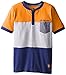 U.S. Polo Assn. Big Boys' Short Sleeve Henley, Light Orange, 10/12