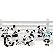 Unigift Set of 8 Cute Panda Toy Decoration Figurines Playset - Cake Decoration Bedroom Decoration
