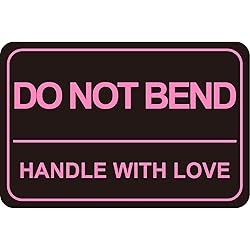 2"x3" 200 PCS Do Not Bend Sticker Handle with Love