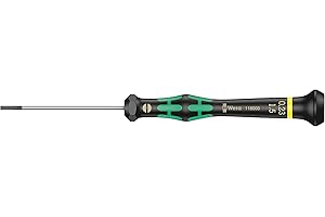 Wera 05118003001 Kraftform Micro 2035 Slotted Electronics Precision Screwdriver, 1.5mm Head, 60mm Blade Length
