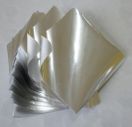 Foil Origami Paper Silver 12 Inch Square 24 Sheets