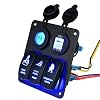POTO-Car-5-Gang-Waterproof-Car-Auto-Boat-Marine-LED-Rocker-Panel-Switch-Circuit-Breakers-with-Dual-USB-Power-Charger-Adapter-for-RV-Car-Boat