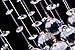 Saint Mossi Modern 3-Light K9 Crystal Chandelier, Flush Mount Ceiling Light, Raindrop Pendant Light, H18 x W12 x L12