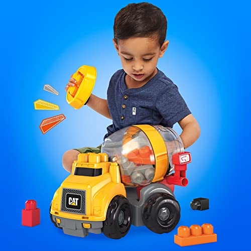 MEGA BLOKS Cat Fisher Price Toddler Building Blocks, Cement Mixer Toy