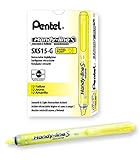 Pentel Handy-line S Retractable and Refillable Highlighter, Yellow  12-Count (SXS15-G)