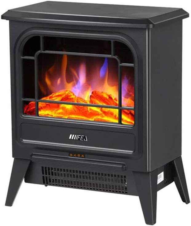 Air Conditioners CJC 1800W Freestanding Fires Modern Fireplace Portable Stove Realistic Flame Real Logs Burning Effect